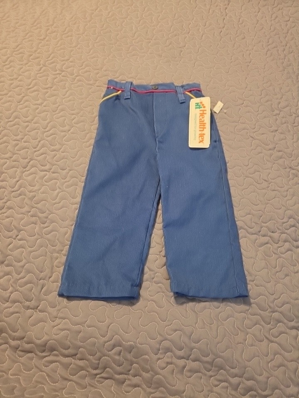 New NOS Vintage Healthtex Permanent Press Pants Kids Size 24 Mos Made In USA